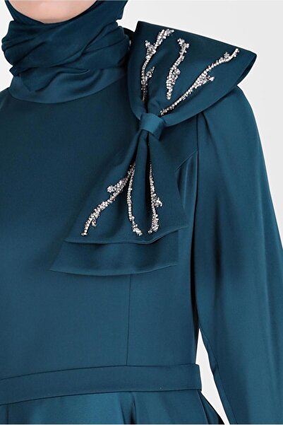 Alvina Fiyonk Detaylı Abiye Elbise 50233