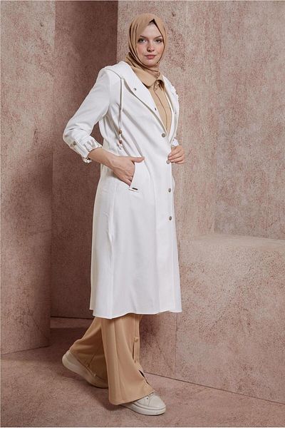 Alvina Trench cu glugă 10872 - Elegant și confortabil