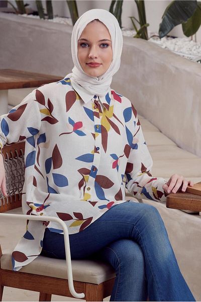Alvina 45563 Number Patterned Tunic