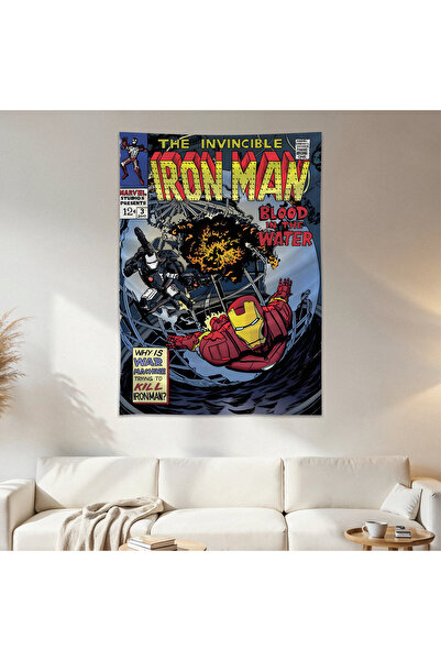 Geek Cultcha Iron Man Wall Cloth Wall Tapestry First Quality Satin Fabric Poster