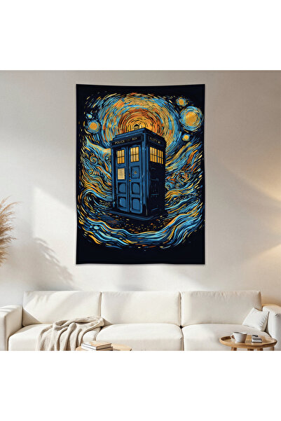 Geek Cultcha Doctor Who Van Gogh Duvar Örtüsü Duvar Halısı Birinci Kalite Sat...