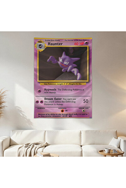 Geek Cultcha Haunter Pokemon Card Wall Cloth Wall Tapestry First Quality Sati...