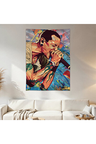 Geek Cultcha Linkin Park Wall Drape Wall Tapestry First Quality Satin Fabric ...