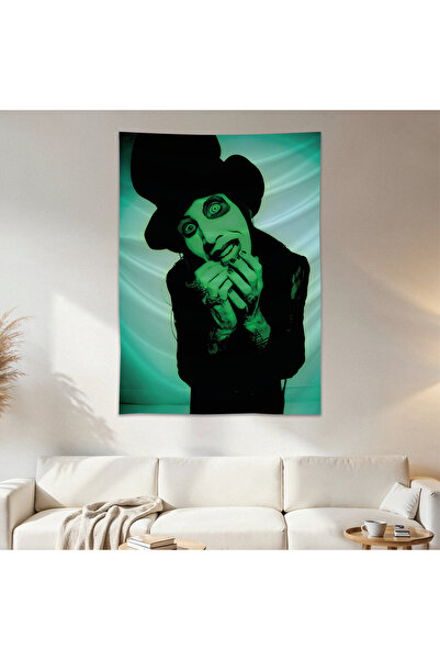 Geek Cultcha Marilyn Manson Wall Drape Wall Tapestry First Quality Satin Fabr...