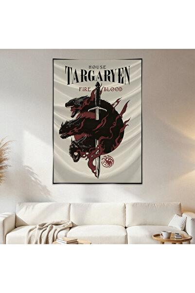 Geek Cultcha Game Of Thrones Targaryen Duvar Örtüsü Duvar Halısı Birinci Kali...