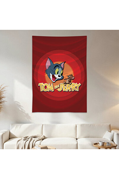 Geek Cultcha Tom and Jerry Wall Cloth Wall Carpet First Quality Satin Fabric ...