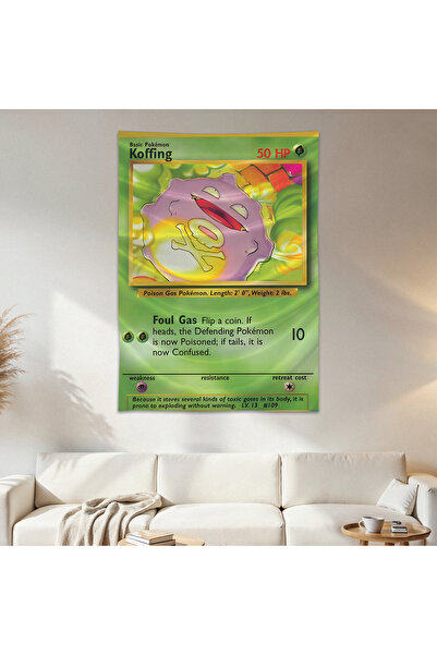 Geek Cultcha Koffing Pokemon Card Wall Covering Wall Carpet First Quality Sat...