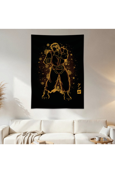 Geek Cultcha Street Fighter Wall Cloth Wall Tapestry First Quality Satin Fabr...