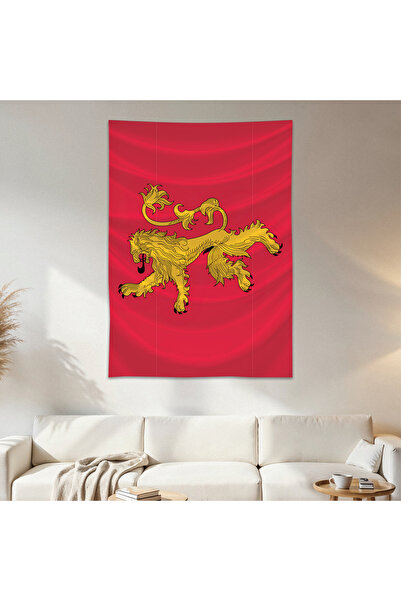 Geek Cultcha House Lannister Wall Covering Tapestry First Quality Satin Fabri...