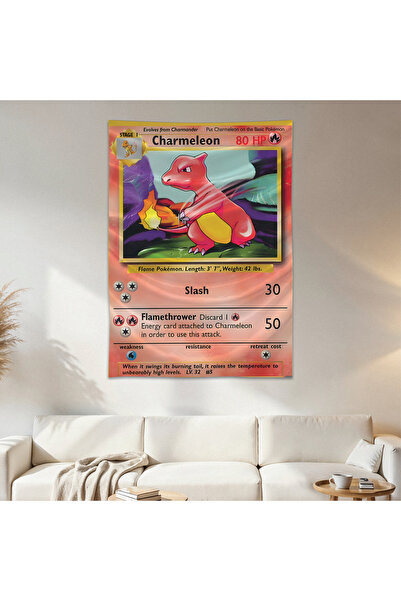 Geek Cultcha Charmeleon Pokemon Card Wall Cloth Wall Tapestry First Quality S...