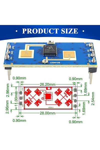 Choice LD2412 Human Presence Sensing Radar Module Sensor 24GHz ISM Frequency Sensitive Body Moving Senso...
