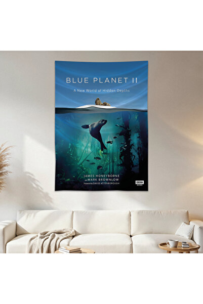 Geek Cultcha Blue Planet 2 Wall Cloth Wall Tapestry First Quality Satin Fabri...