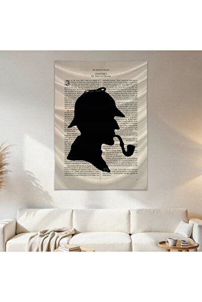 Geek Cultcha Sherlock Holmes Duvar Örtüsü Duvar Halısı Birinci Kalite Saten K...