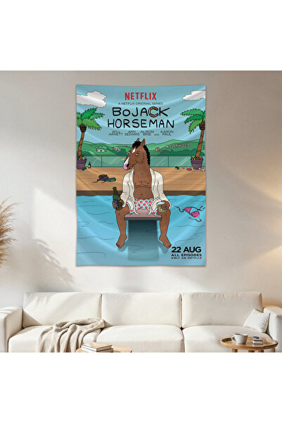 Geek Cultcha Bojack Horseman Duvar Örtüsü Duvar Halısı Birinci Kalite Saten K...