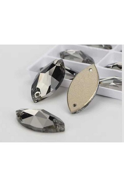 yiğit aksesuar 50 Pieces 9*18 cm Perforated Glass Stone Shuttle