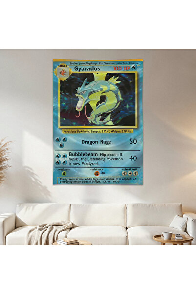 Geek Cultcha Gyarados Pokemon Card Wall Drape Wall Tapestry First Quality Sat...