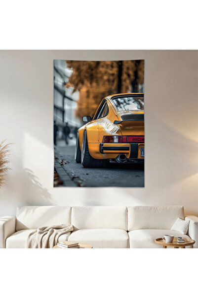 Geek Cultcha Porsche Wall Cloth Wall Tapestry First Quality Satin Fabric Poster