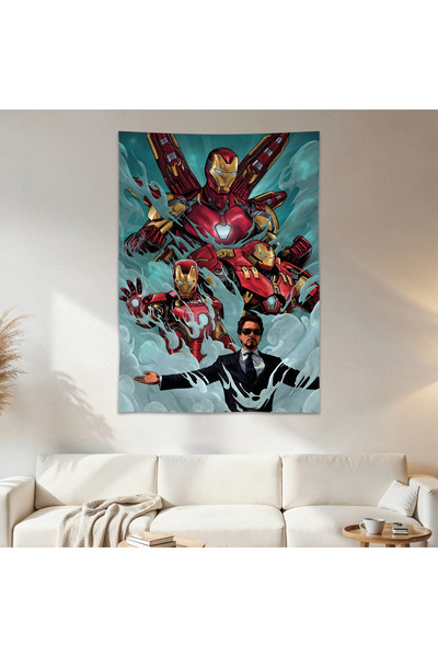 Geek Cultcha Iron Man Wall Cloth Wall Tapestry First Quality Satin Fabric Poster