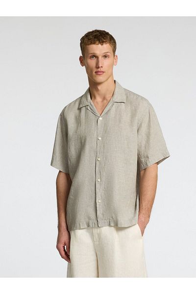 Selected Homme Kurzarmhemd 100% Leinen