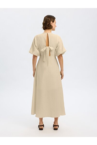 Selected Femme Maxikleid Ballonärmel