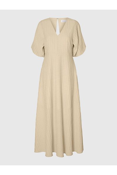 Selected Femme Maxikleid Ballonärmel