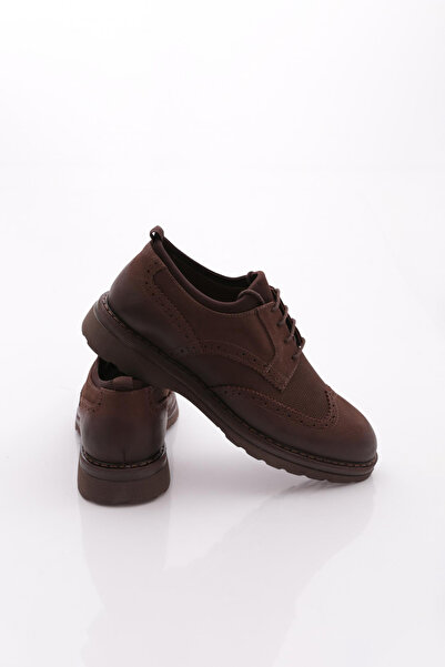 DGN Men's Casual Shoes Genuine Leather Brown Nubuck 35291023210