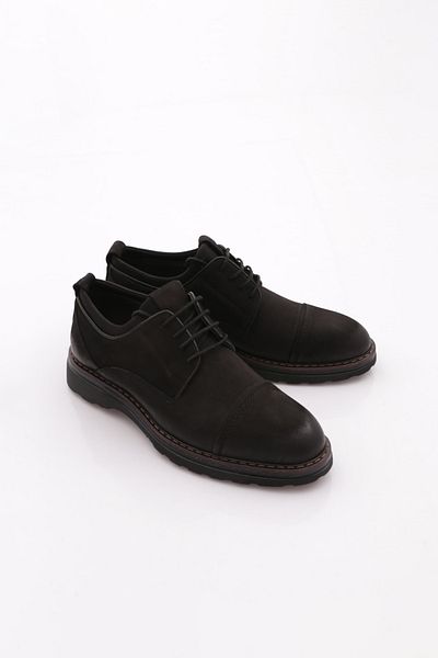 DGN Ανδρικά παπούτσια casual από γνήσιο δέρμα μαύρο Nubuck 35210123210