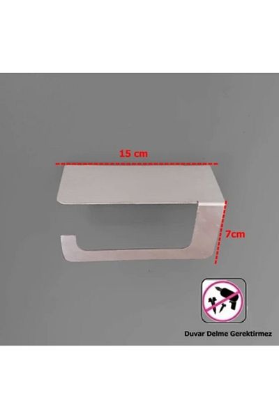 ardini Self Adhesive Whether Screw Stainless Steel Toilet Roll Holder with Phone Shelf N