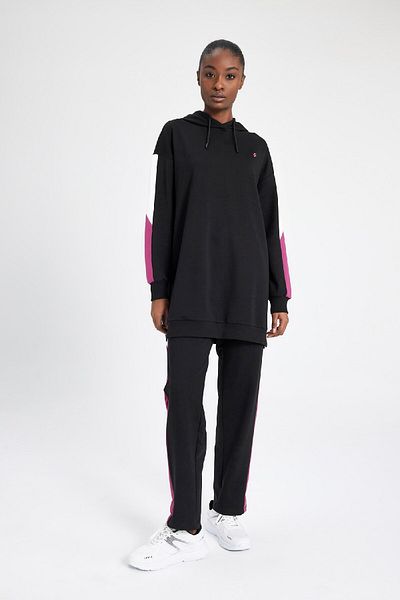 DeFacto Φούτερ Jogger Standard Fit - Τυπωμένο, Τσέπες, Πλαϊνό B4631ax24sp