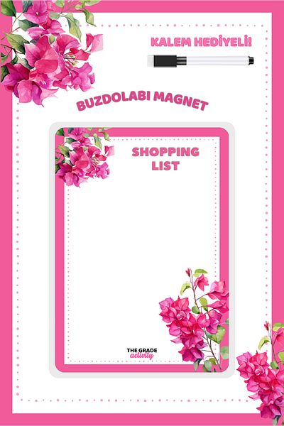 The Grade Summer Sil Notepad Shopping List Refrigerator Notepad Magnetic Refrigerator Notepad Magnet Notepad 21X15Cm
