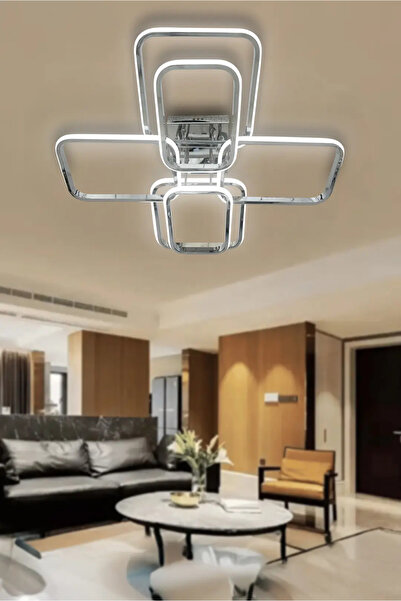 RSCOLLECTIONS 6' lı Kare Plafonyer Led Avize (tavana yapışık) Modern Spor Avi...