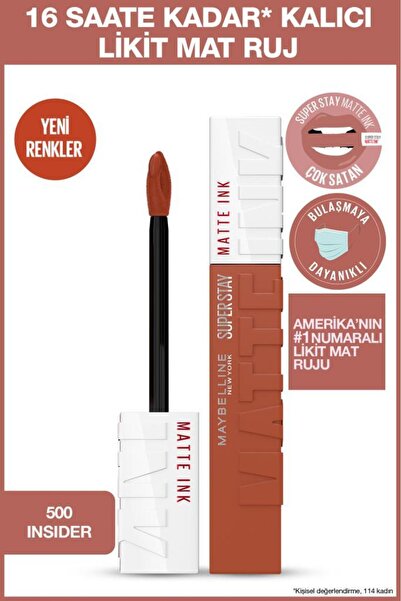 Maybelline New York Super Stay Matte Ink Likit Mat Ruj - 500 Insider