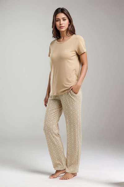 Pierre Cardin Kadın Ev Giyim Kısa Kollu Pijama Takımı LL.PC01.K1.D015