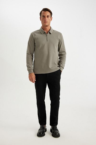 DeFacto Regular Fit Basic Pants - Tailored Fabric, Straight Pocket, Straight Leg D3707Ax24Au