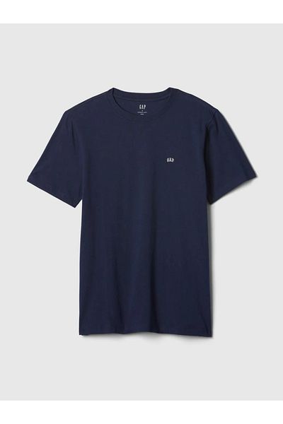GAP Μαλακό μπλουζάκι με λογότυπο Navy Blue καθημερινά