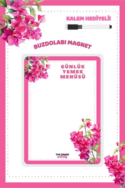 The Grade Summer-Sil Notepad My Meal List Refrigerator Notepad.Magnetic Refrigerator Notepad.Magnet Notepad.21X15Cm