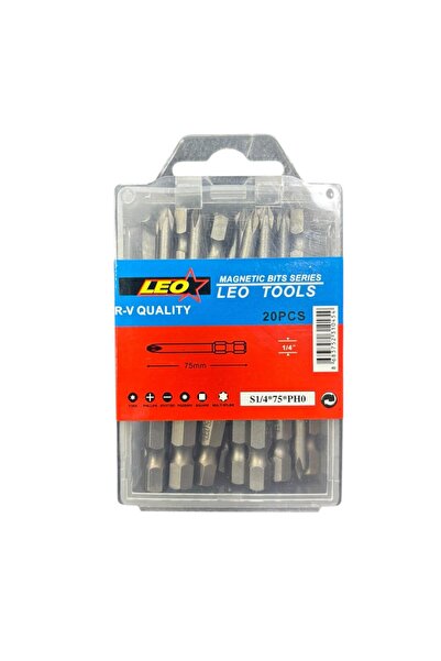 FIRAT HIRDAVAT Leo Ph0 75MM ¼’’ S2 Kalite Mıknatıslı Bits Yıldız UÇ ( 20 Adet)