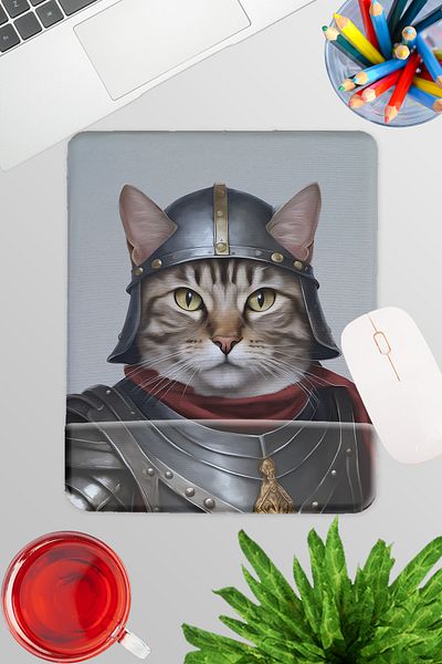 qoeuyl boutique Medieval Costume Cats No:9 Gamer Gaming Rectangle Wrist Rest Mousepad