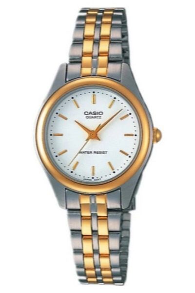 Casio Luxury Silver Gold Color Women's Wristwatch