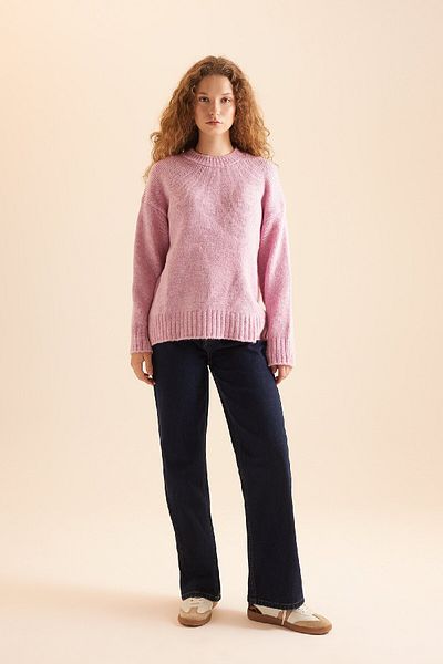 DeFacto Strickpullover mit normaler Passform und Rundhalsausschnitt A3266AXNS