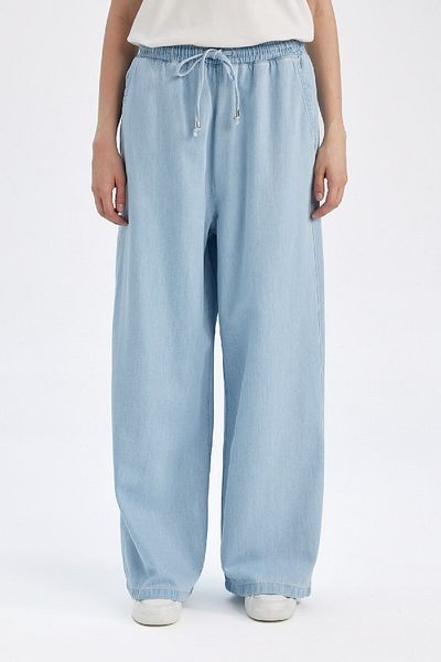 DeFacto Culotă moale cu talie înaltă - Pantaloni lungi spălați D3897ax24hs