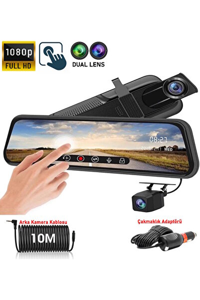 MPIA CC63 10" Dokunmatik Ekran FullHD 1080P Hafıza Araç Içi Çift Lens Kamera ...