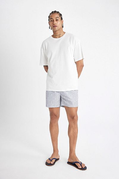 DeFacto Kurze gemusterte Mesh-Badeshorts - gefüttert, D4518AX24HS