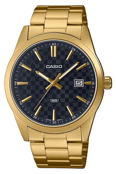 Casio Brand Golden Yellow Steel Cord Calendar Wristwatch
