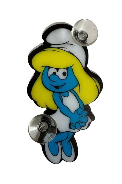 DMR Smurfette Suction Cup Plexiglass Car Glass Ornament Auto Ornament