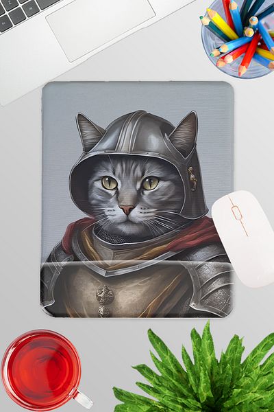 qoeuyl boutique Medieval Costume Cats No:10 Gamer Gaming Rectangle Wrist Rest Mousepad