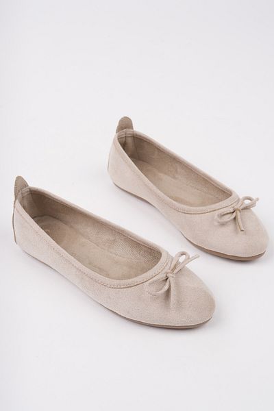 MUGGO Miu Bow Women's Leather Casual Ballerinas