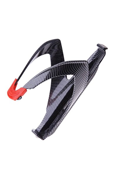 Asroya Bisiklet Karbon Desenli Suluk Matara Kafesi Plastik Siyah