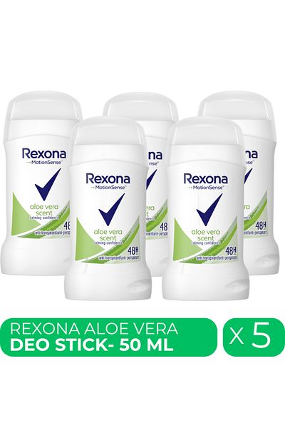 Rexona Aloe Vera, deodorant stick for women, 5 pcs x 50 ml