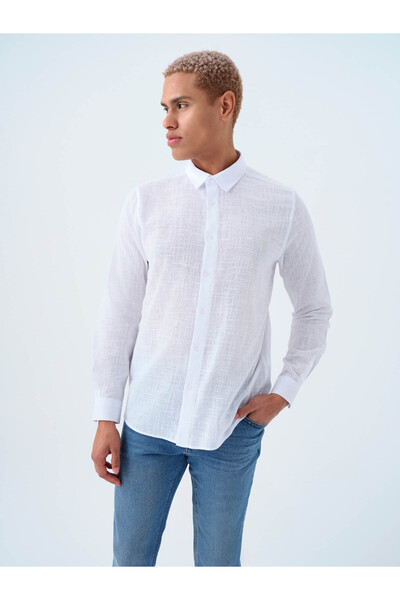 Loft Regular Fit White Men's Shirt Lf2038874